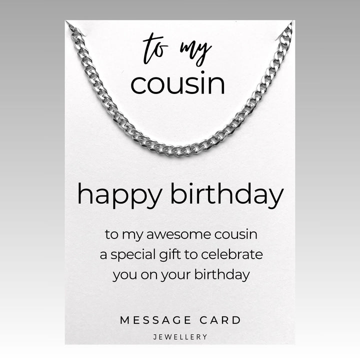 Celebrate Your Awesome Cousin's Birthday with a Chunky Stainless Steel Curb Chain - The Perfect Birthday Gift for Your Male Cousin