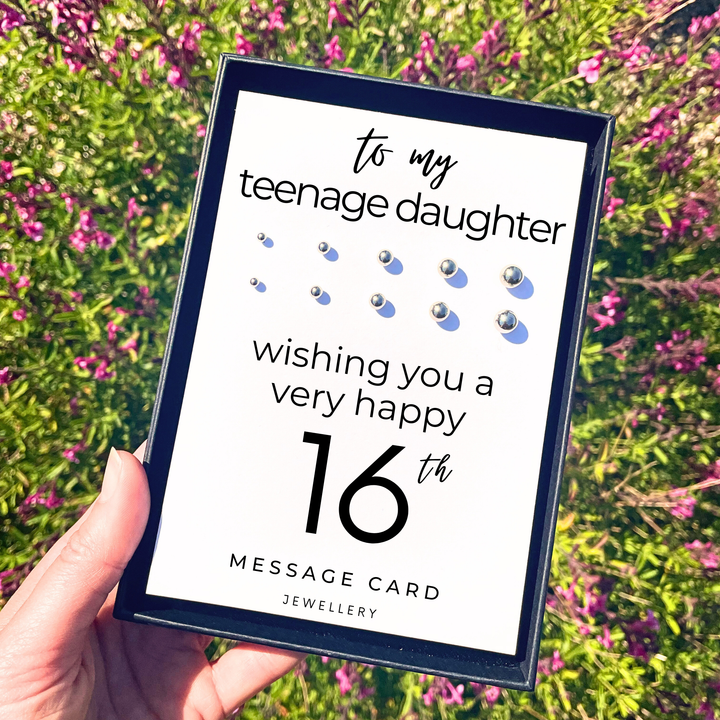 16th birthday gifts for daughter, stainless steel ball stud earrings