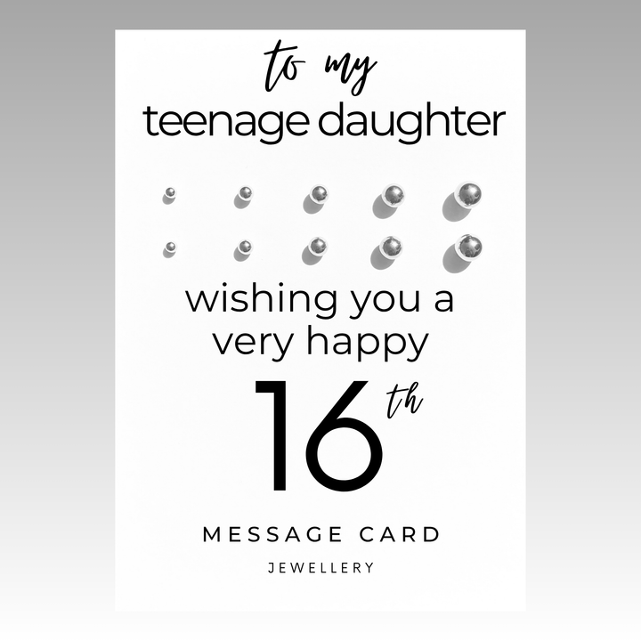 16th birthday gifts for daughter, stainless steel ball stud earrings