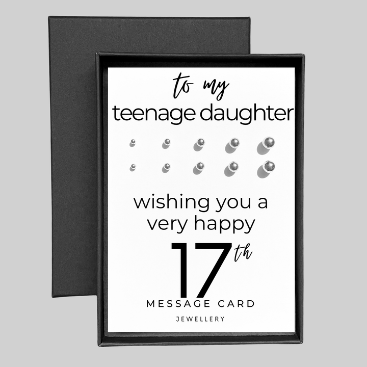 17th birthday jewellery, earring set for multiple piercings