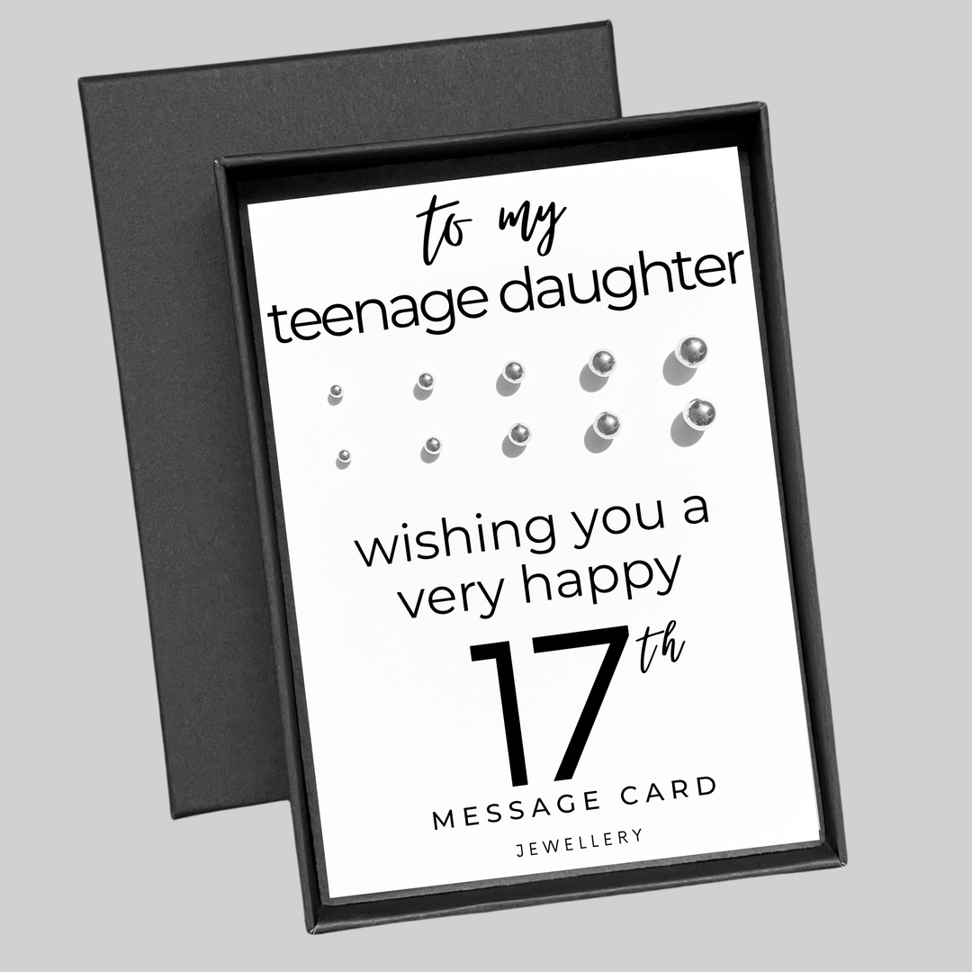 17th birthday jewellery, earring set for multiple piercings