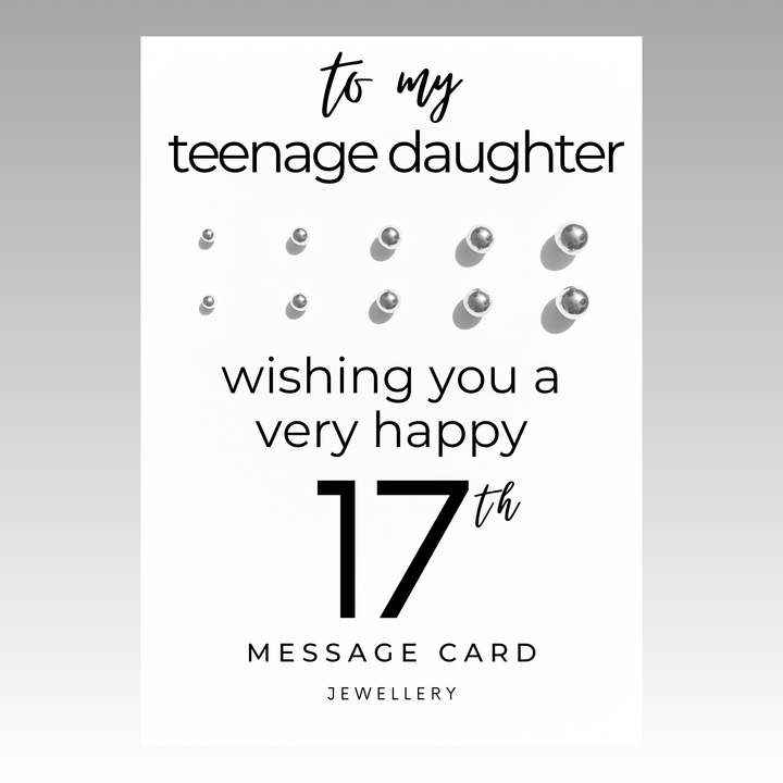 17th birthday jewellery, earring set for multiple piercings