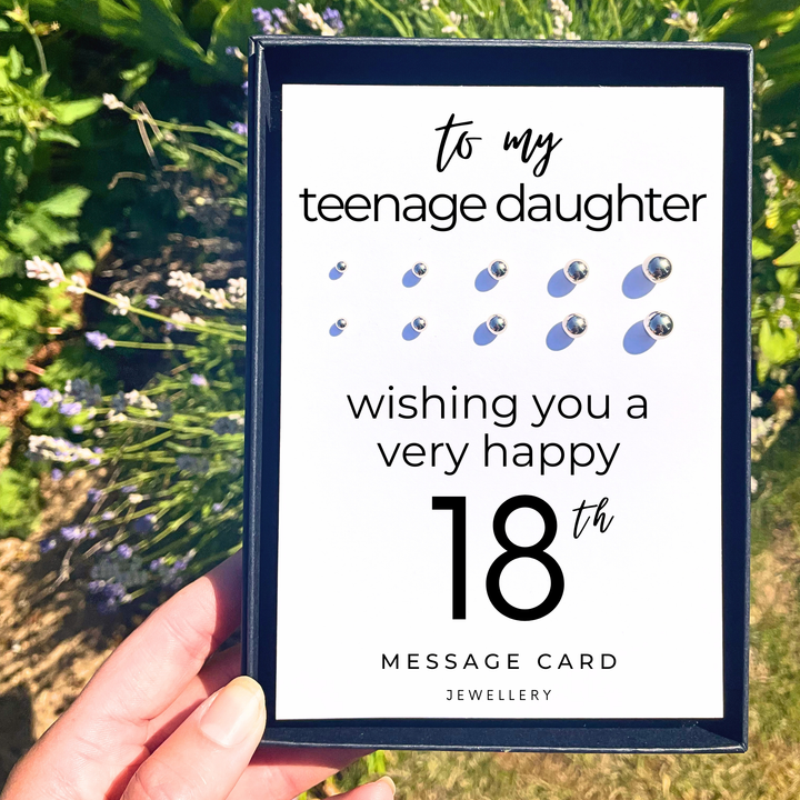 18th birthday earrings, stainless steel earring set