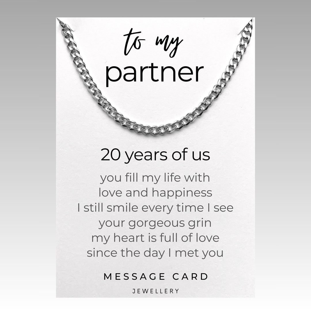 20 Years of Us: Celebrate Your Milestone with Our Chunky Stainless Steel Curb Chain Necklace