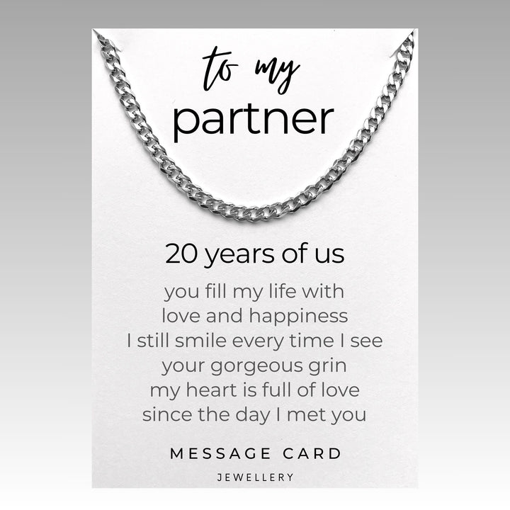 20 Years of Us: Celebrate Your Milestone with Our Chunky Stainless Steel Curb Chain Necklace