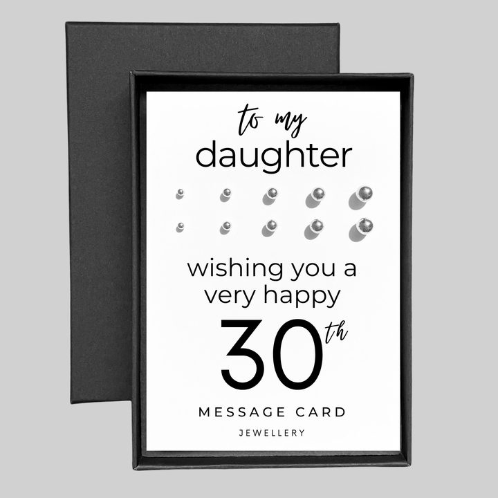 30th birthday jewellery for her, stainless steel earrings for daughter