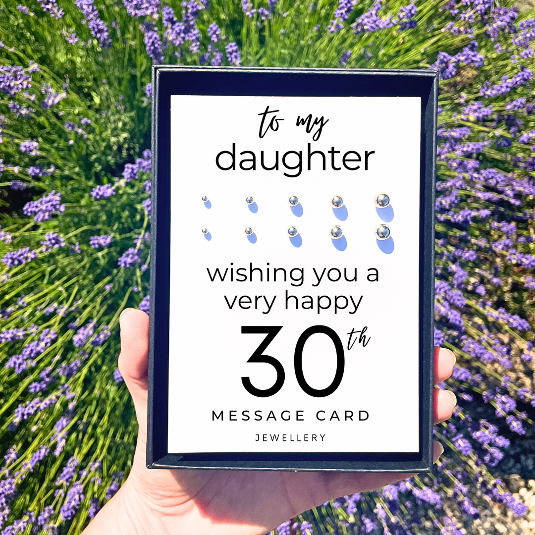 30th birthday jewellery for her, stainless steel earrings for daughter