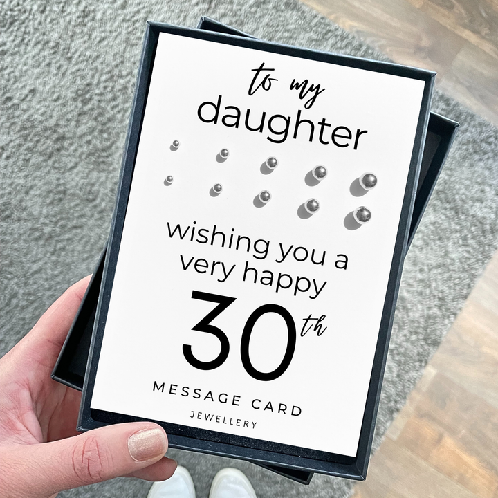 30th birthday jewellery for her, stainless steel earrings for daughter