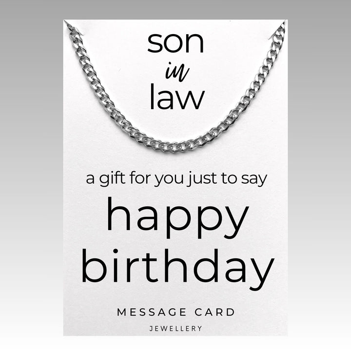 A Gift Just to Say - Chunky Stainless Steel Curb Chain for Son-in-Law
