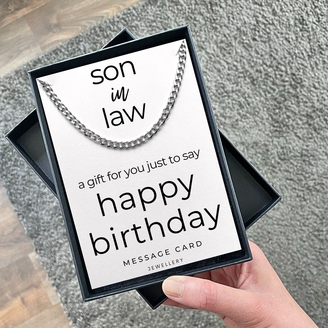 A Gift Just to Say - Chunky Stainless Steel Curb Chain for Son-in-Law