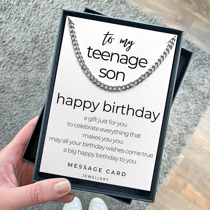 A Gift for You Just to Say - Teenage Son Birthday Curb Chain