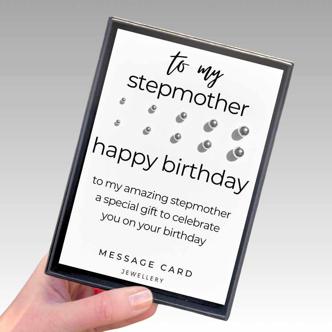 amazing step mum birthday gifts,  stainless steel ball stud earrings