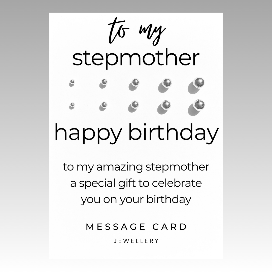 amazing step mum birthday gifts,  stainless steel ball stud earrings