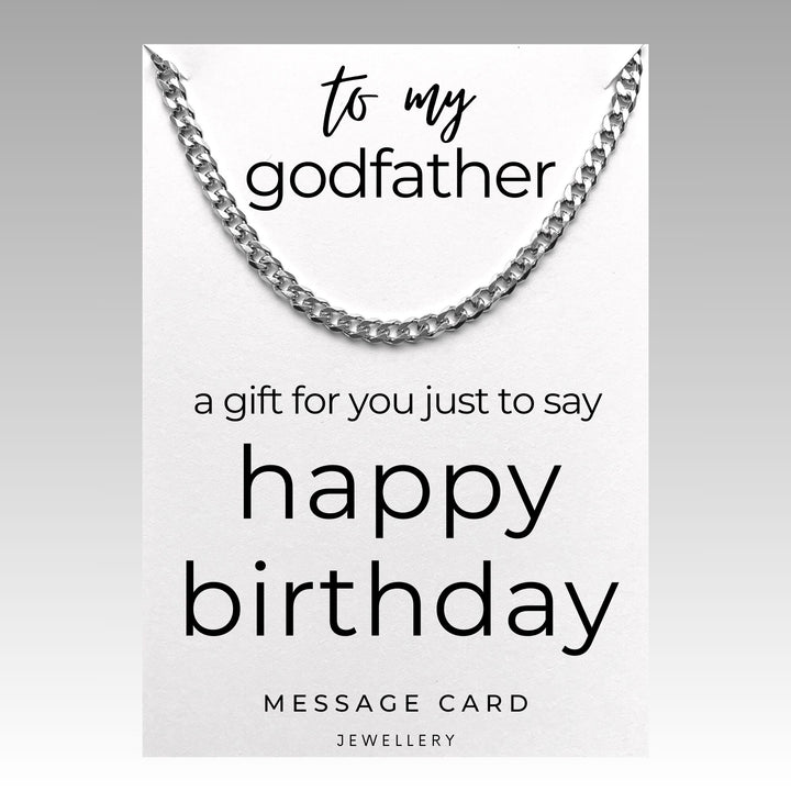 A Necklace Gift for Godfather's Birthday - Chunky Stainless Steel Curb Chain