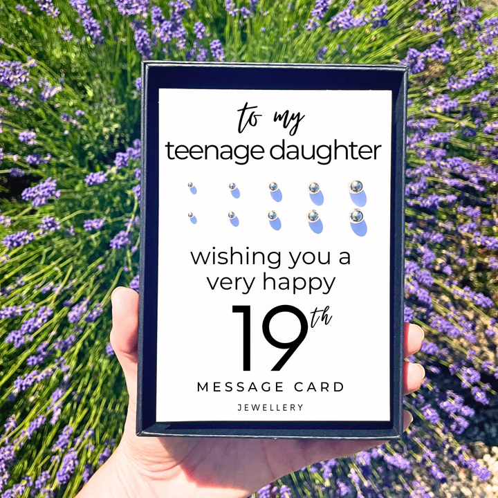 Birthday present for 19 year old female, stainless steel ball stud earrings