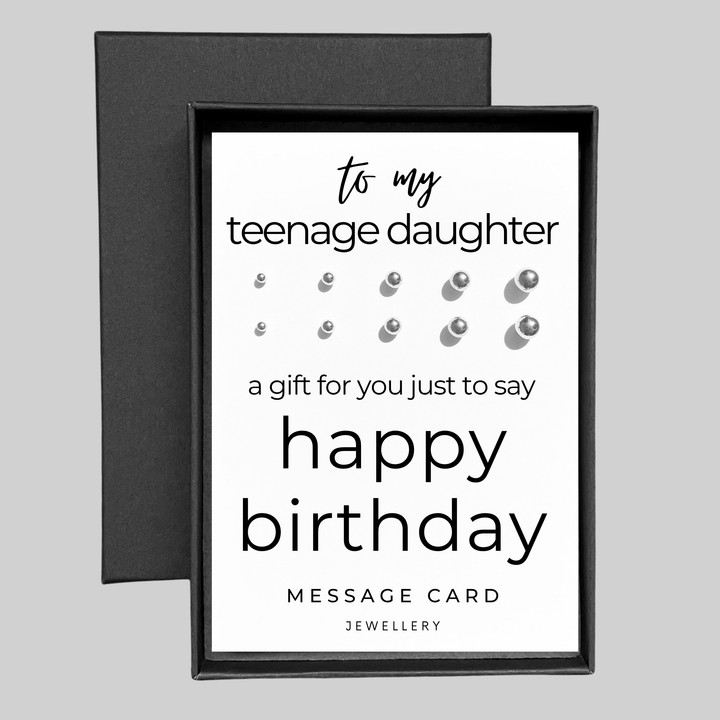 Birthday wishes for teenage daughter, stainless steel ball stud earrings
