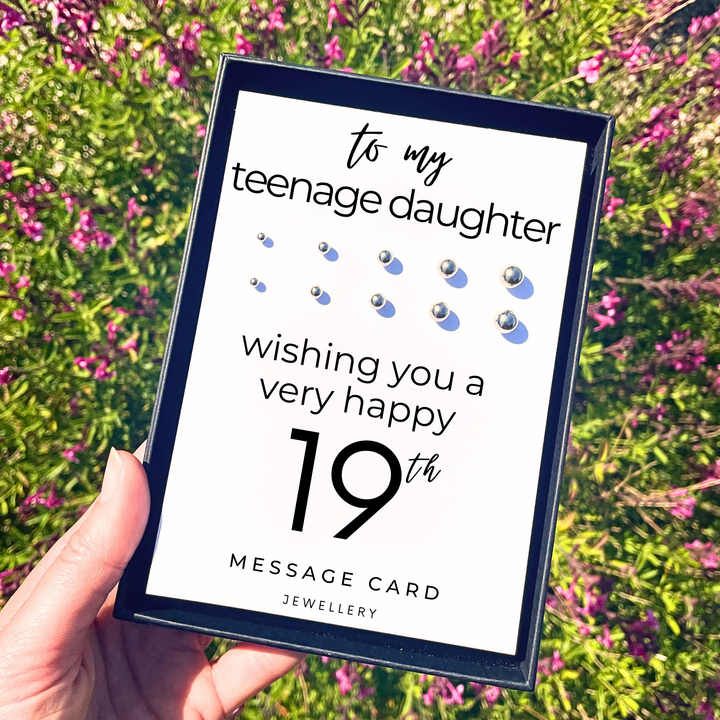 Birthday present for 19 year old female, stainless steel ball stud earrings