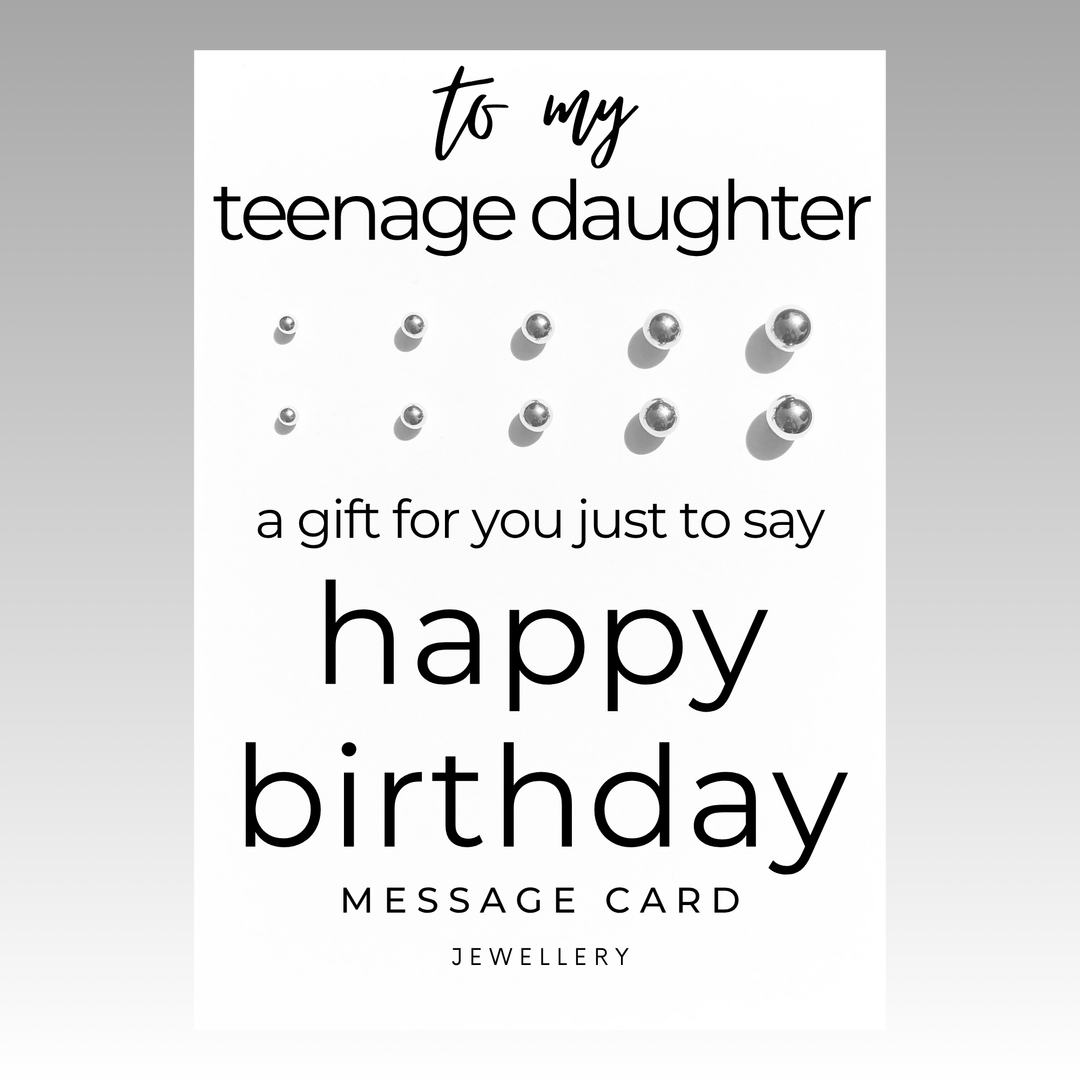 Birthday wishes for teenage daughter, stainless steel ball stud earrings