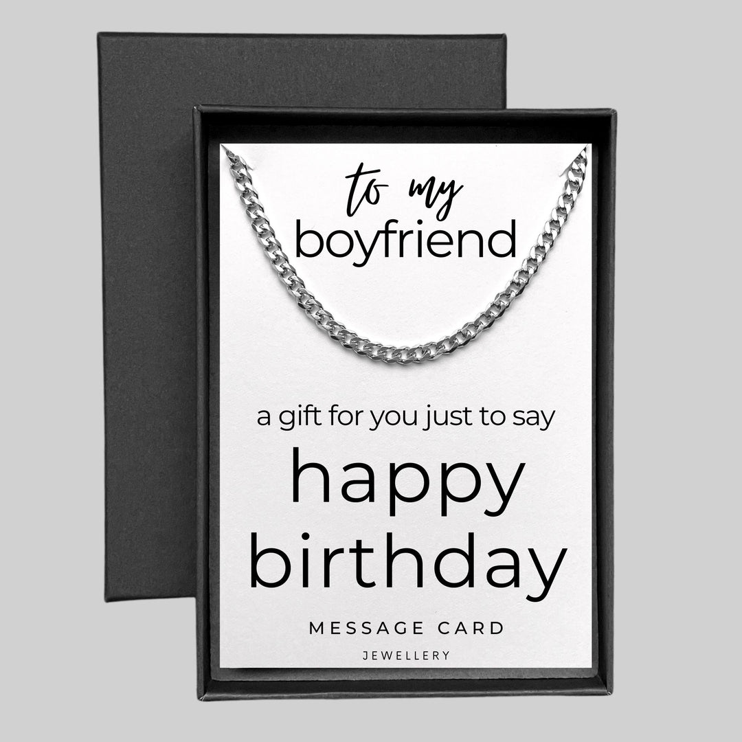 Boyfriend's Birthday - Chunky Stainless Steel Curb Chain: The Perfect Birthday Gift
