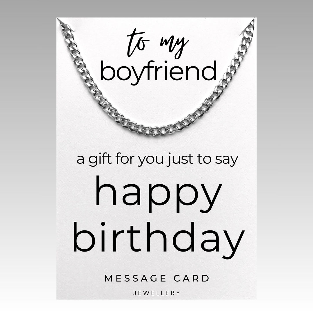 Boyfriend's Birthday - Chunky Stainless Steel Curb Chain: The Perfect Birthday Gift