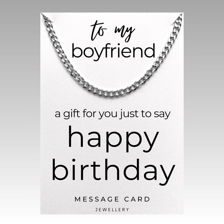 Boyfriend's Birthday - Chunky Stainless Steel Curb Chain: The Perfect Birthday Gift