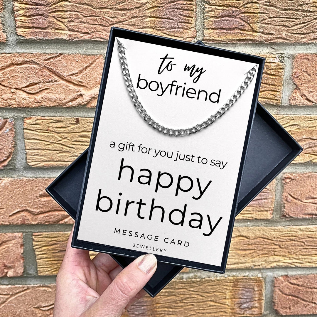 Boyfriend's Birthday - Chunky Stainless Steel Curb Chain: The Perfect Birthday Gift