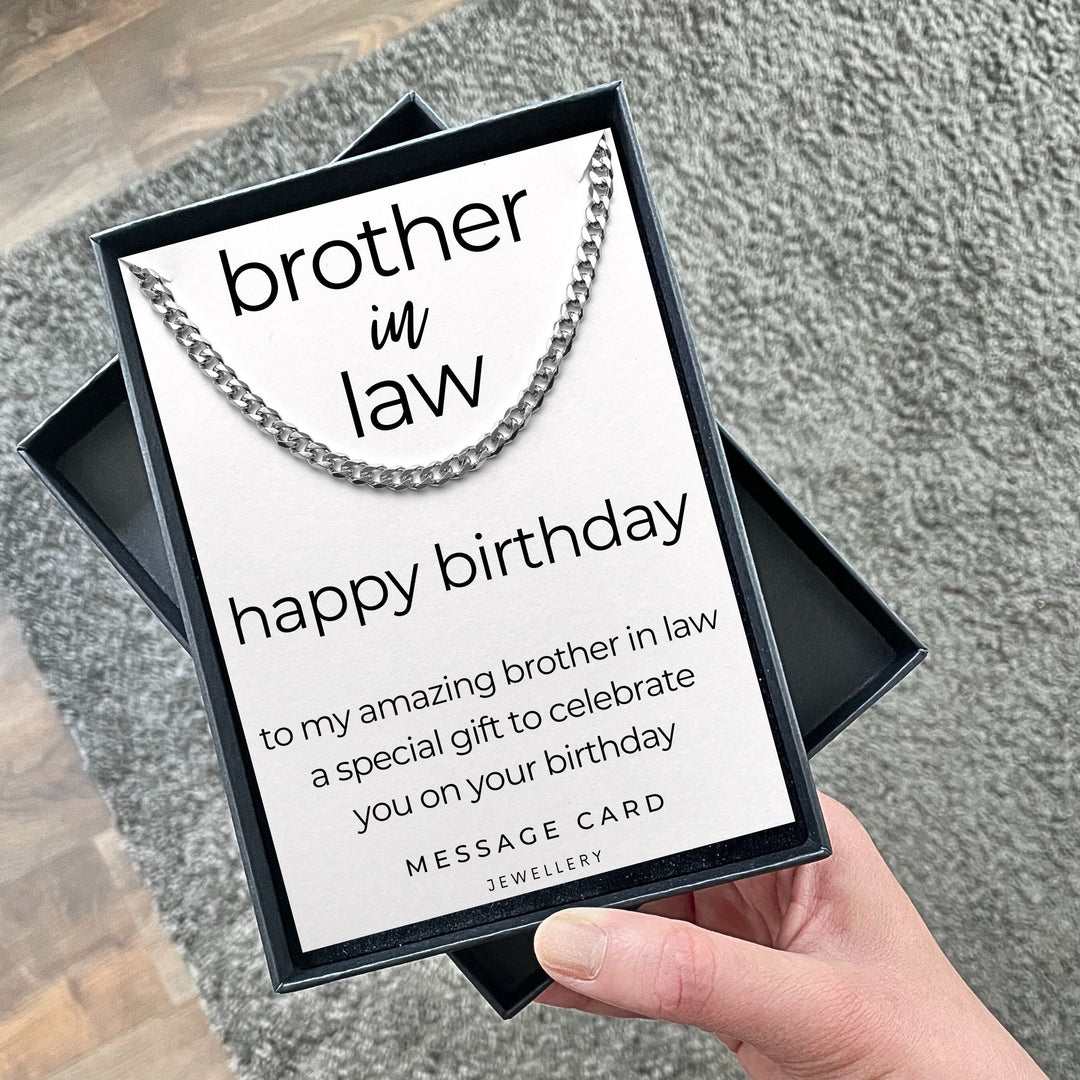 Chunky Stainless Steel Curb Chain - Perfect Birthday Gift for Brother in Law