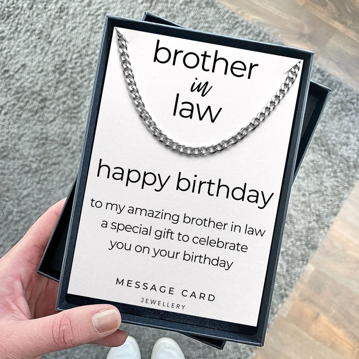 Chunky Stainless Steel Curb Chain - Perfect Birthday Gift for Brother in Law