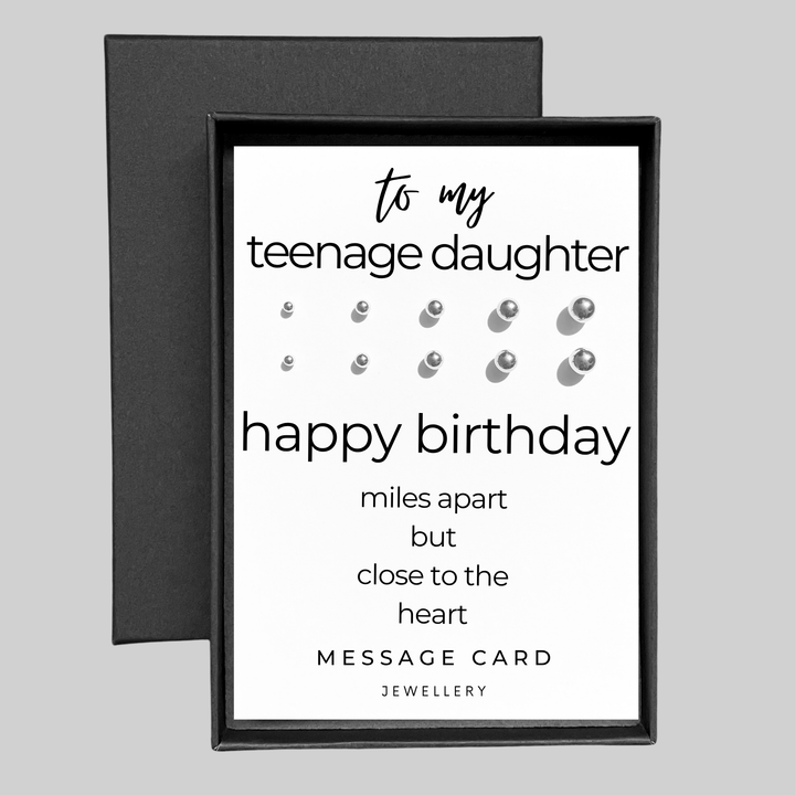 Earring set for multiple piercings, miles apart but close at heart gift