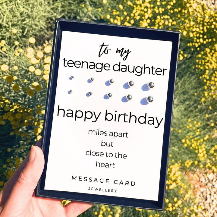 Earring set for multiple piercings, miles apart but close at heart gift