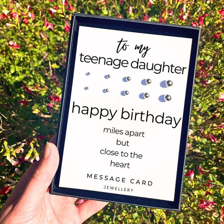 Earring set for multiple piercings, miles apart but close at heart gift