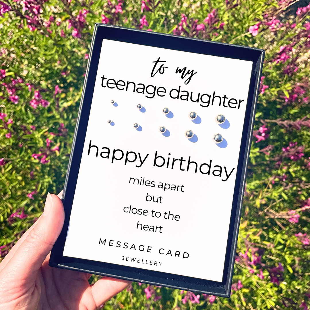 Earring set for multiple piercings, miles apart but close at heart gift