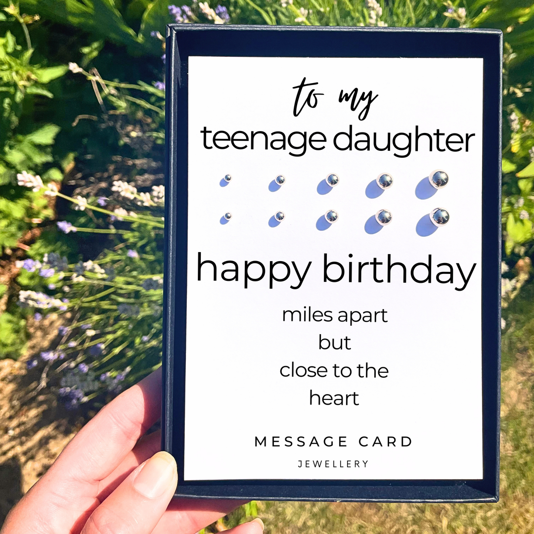 Earring set for multiple piercings, miles apart but close at heart gift