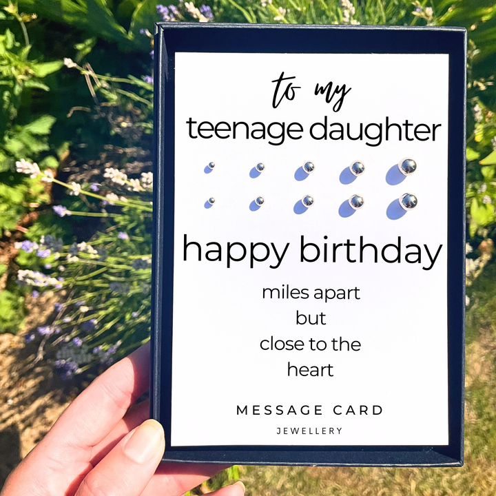 Earring set for multiple piercings, miles apart but close at heart gift