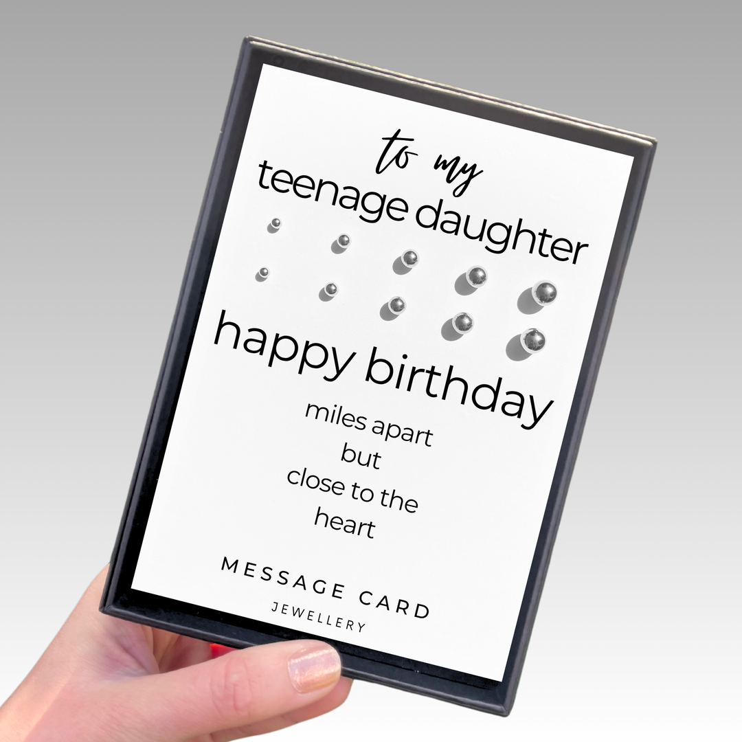 Earring set for multiple piercings, miles apart but close at heart gift