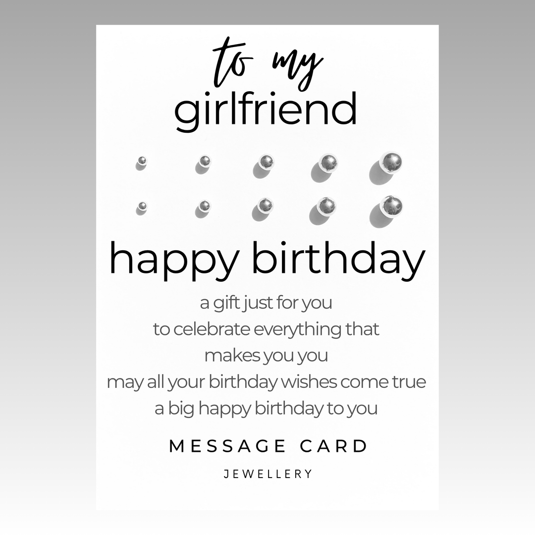 earrings for girlfriend birthday, stainless steel ball stud earrings