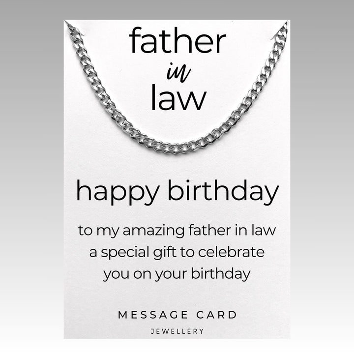 Father-in-Law's Birthday Special: Stylish Stainless Steel Curb Chain Necklace - The Perfect Gift!