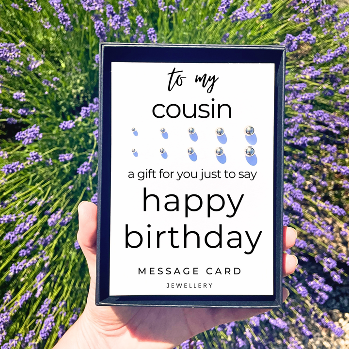 happy birthday gift for female cousin, multiple piercing earring sets