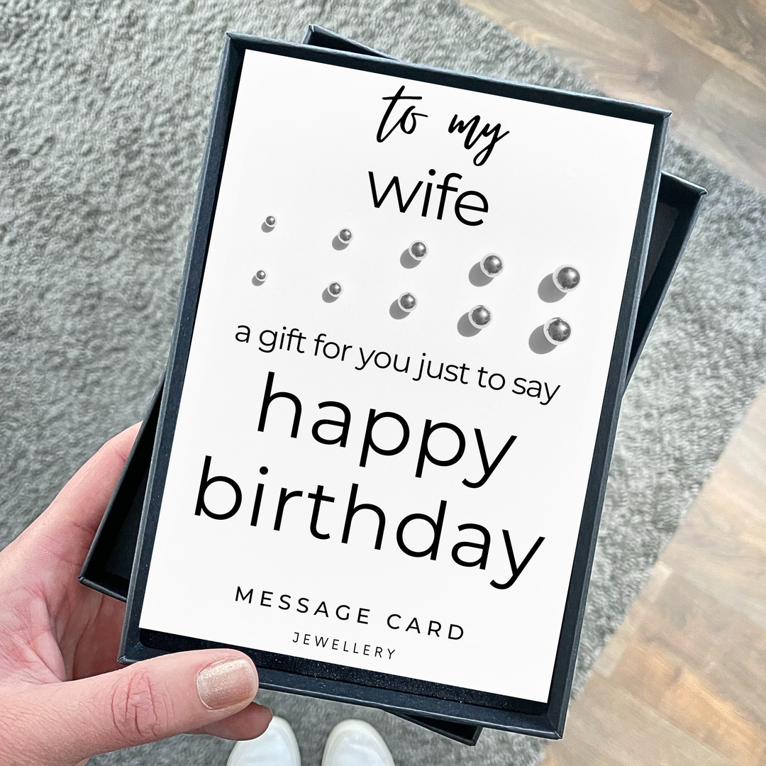 jewellery birthday gifts for wife, stainless steel ball stud earrings