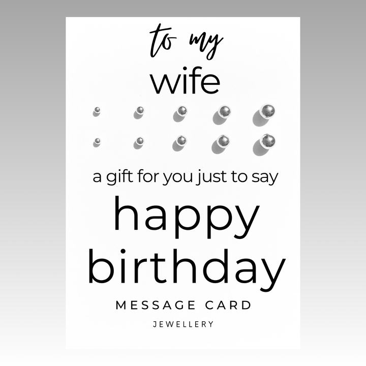 jewellery birthday gifts for wife, stainless steel ball stud earrings