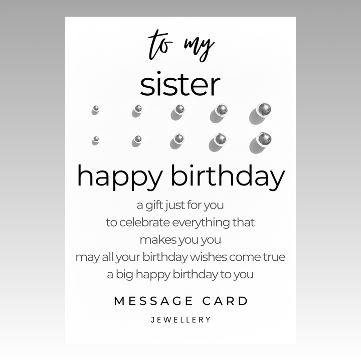 Jewellery for sisters birthday, stainless steel earring set