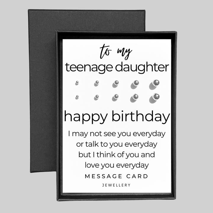 Long distance gift for her, happy birthday stud earrings