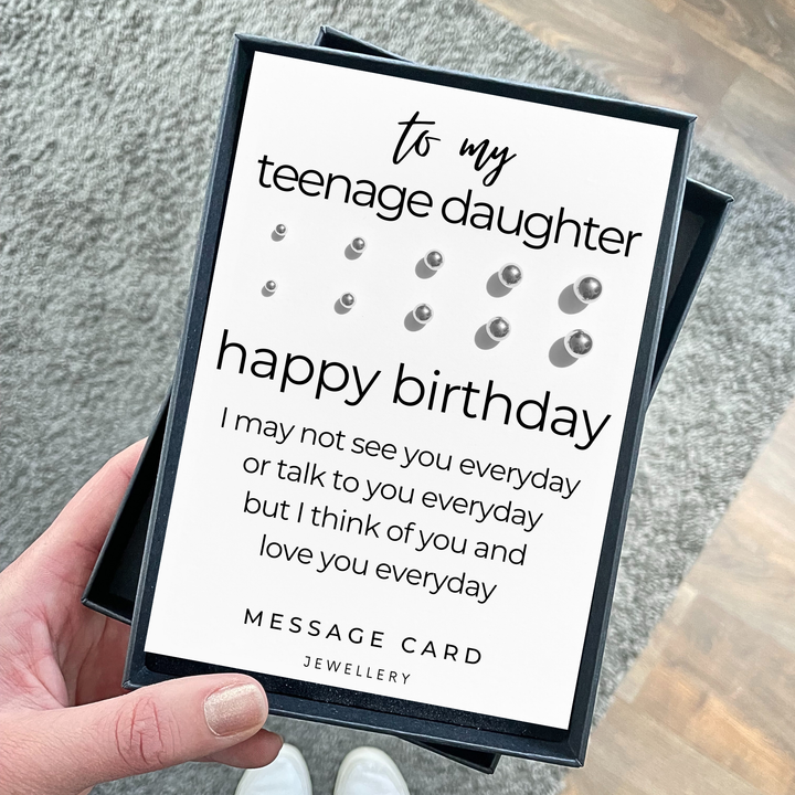 Long distance gift for her, happy birthday stud earrings