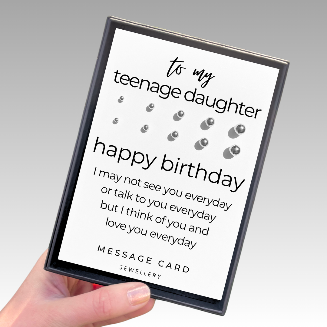 Long distance gift for her, happy birthday stud earrings