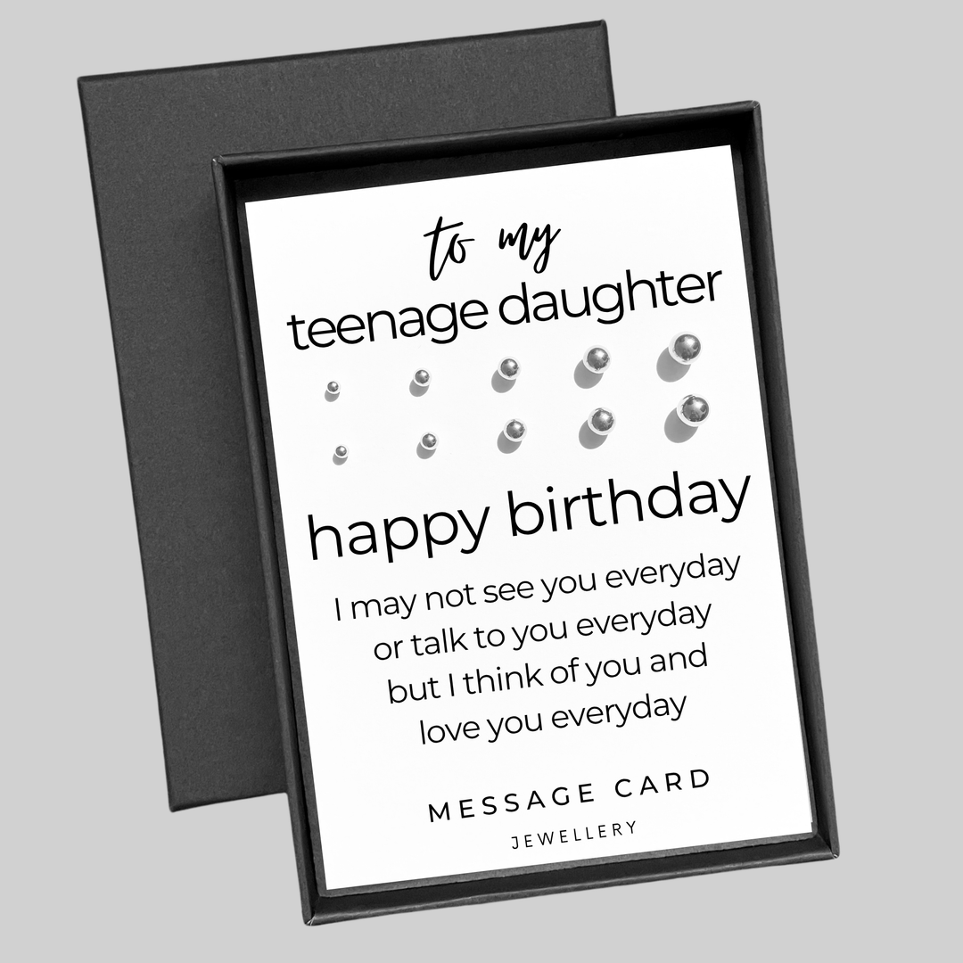 Long distance gift for her, happy birthday stud earrings