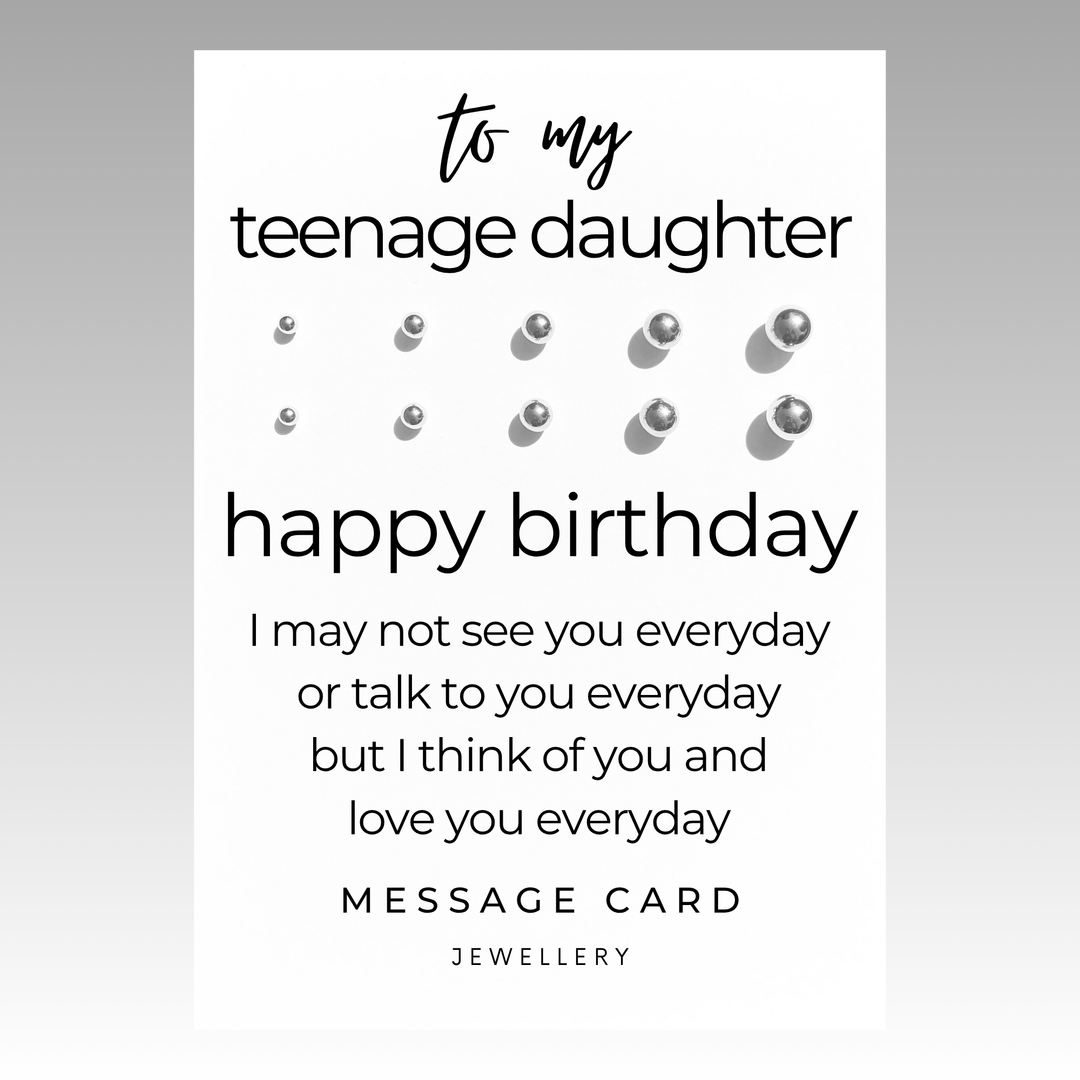 Long distance gift for her, happy birthday stud earrings