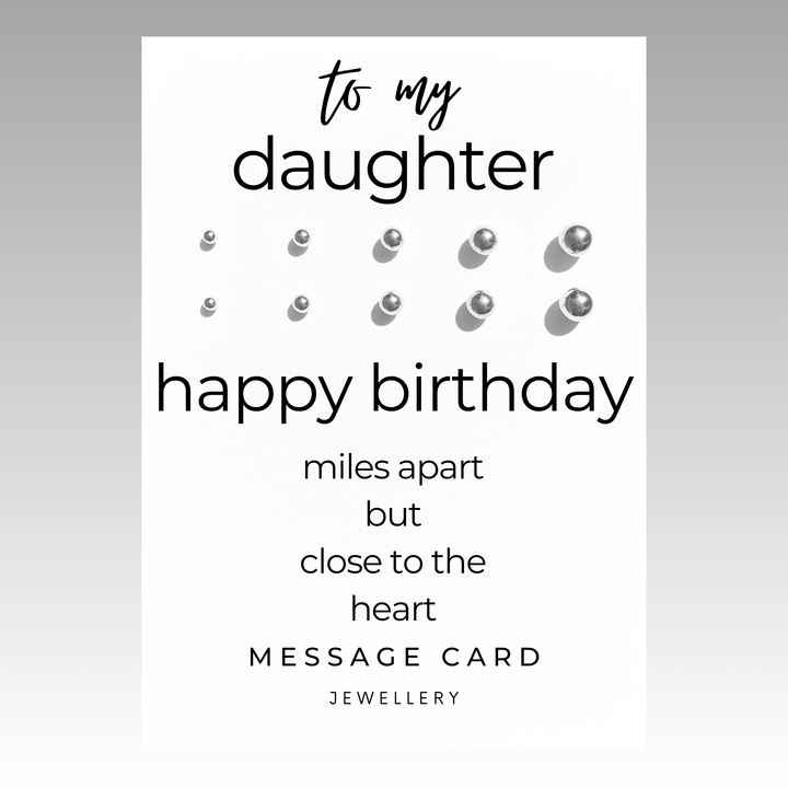 Miles apart gifts for daughter, happy birthday earrings
