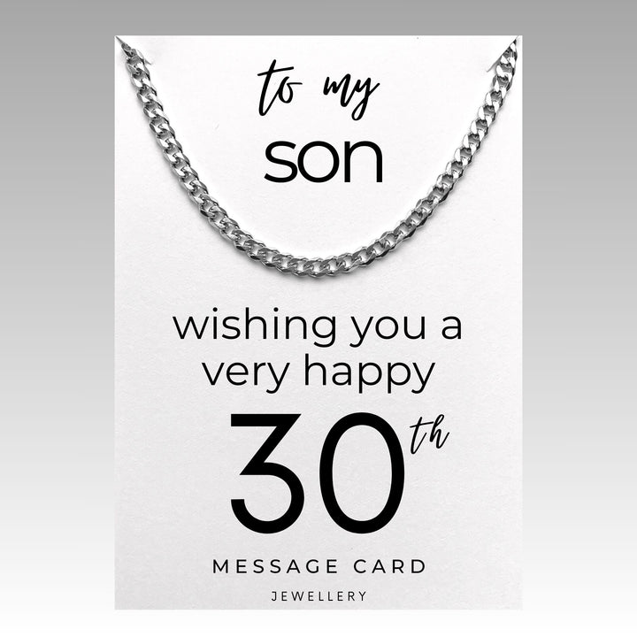 Stylish and Meaningful: Celebrate Your Son's 30th Birthday with our Chunky Stainless Steel Curb Chain Necklace