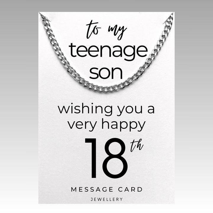 Stainless Steel Curb Chain Necklace for Teenage Boys - Perfect 18th Birthday Gift