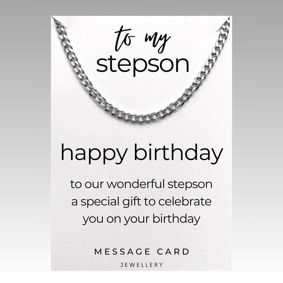 Stepson's Birthday - Special Gift: Stylish Stainless Steel Curb Chain Necklace